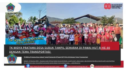 TK Widya Pratama Desa Subuk Tampil Semarak di Pawai HUT RI ke-80 dengan Tema Transportasi